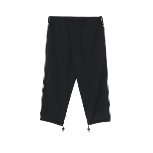 Polyester Smooth Piping Wide Pants