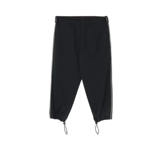 Polyester Smooth Piping Wide Pants