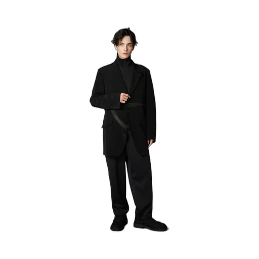 Polyester Smooth Piping Wide Pants