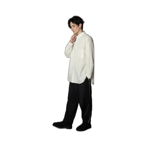 Polyester Smooth Piping Wide Pants