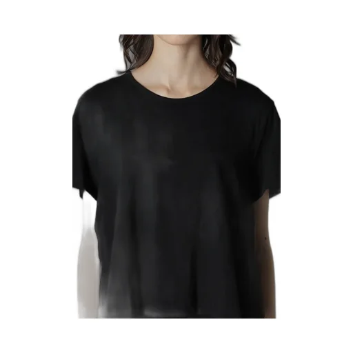 Silicon Jersey+ Crepe De Chine Docking T-Dress
