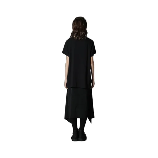 Silicon Jersey+ Crepe De Chine Docking T-Dress