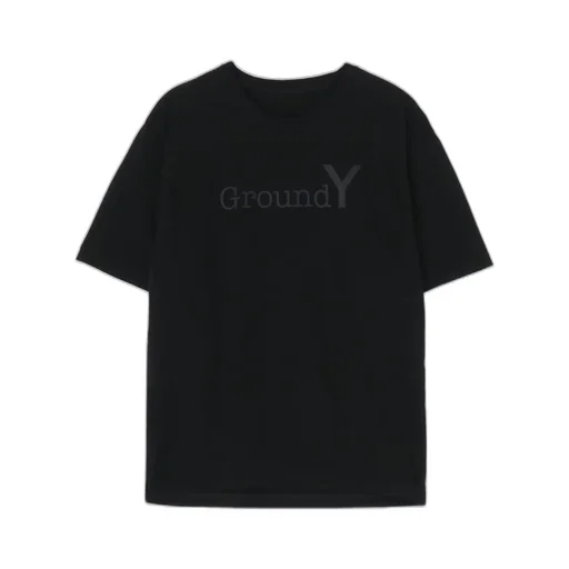 Black Ground Y Logo Graphic Print Standard T-Shirt