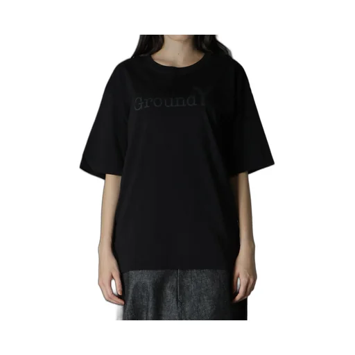 Black Ground Y Logo Graphic Print Standard T-Shirt