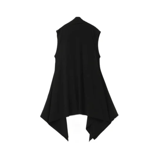 Crepe De Chine Decyne Side Fluttering Sleeveless Dress