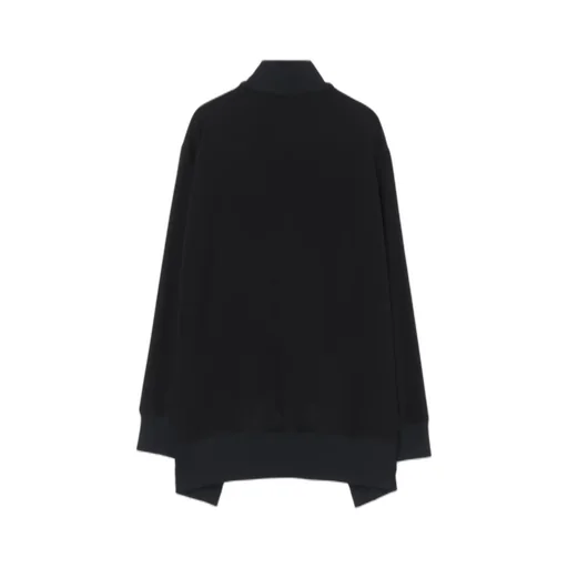 Crepe De Chine Curved Hemline Tracksuit Jacket
