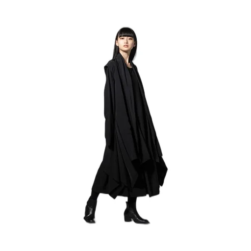 Crepe De Chine Decyne Side Fluttering Sleeveless Dress