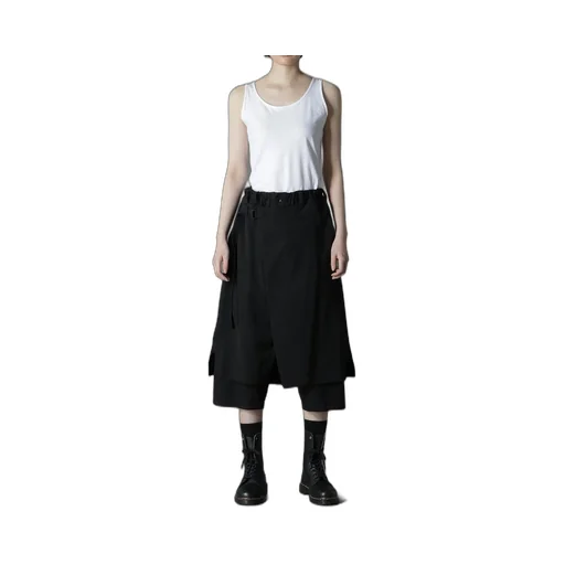 Wool Gabardine Standard Wrap Trousers