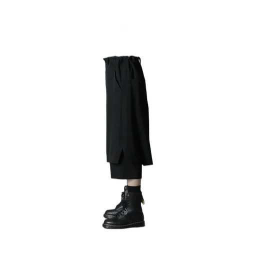 Wool Gabardine Standard Wrap Trousers