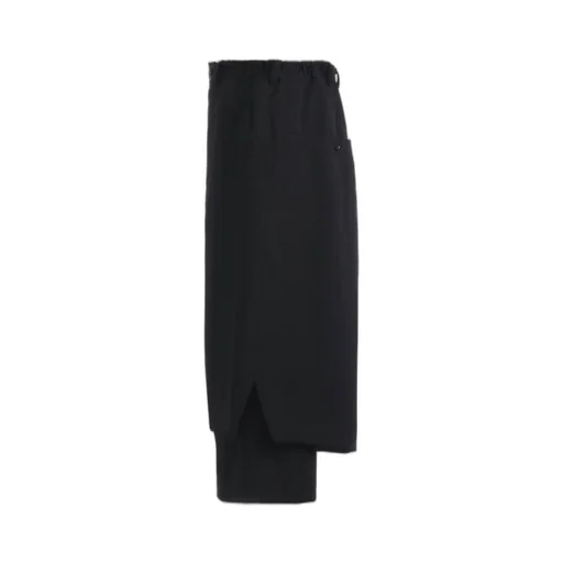 Wool Gabardine Standard Wrap Trousers