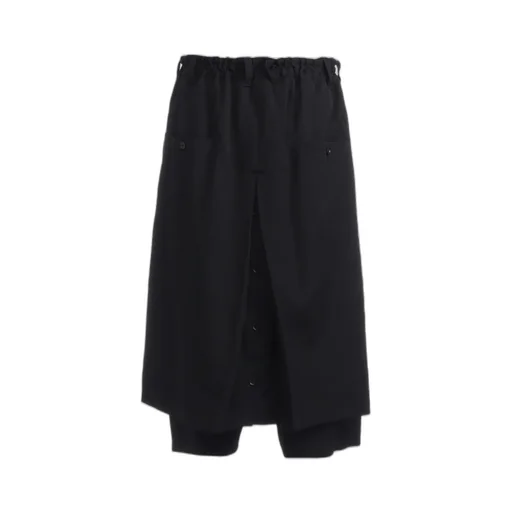 Wool Gabardine Standard Wrap Trousers