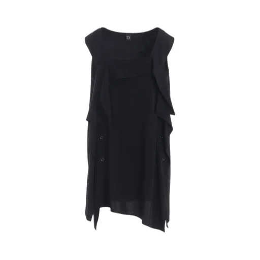 Ta/Pe Crepe De Chine Flare Sleeveless Blouse