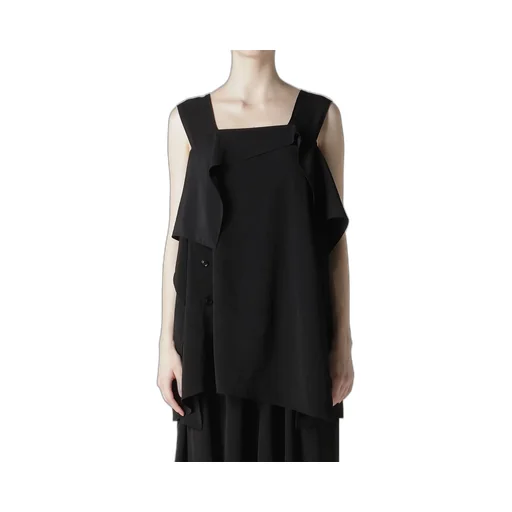 Ta/Pe Crepe De Chine Flare Sleeveless Blouse