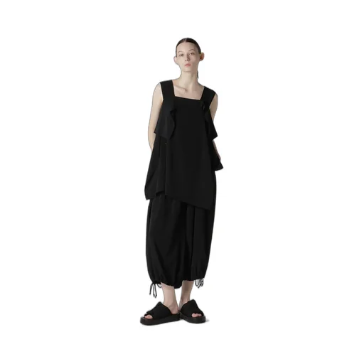 Ta/Pe Crepe De Chine Flare Sleeveless Blouse
