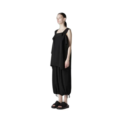Ta/Pe Crepe De Chine Flare Sleeveless Blouse
