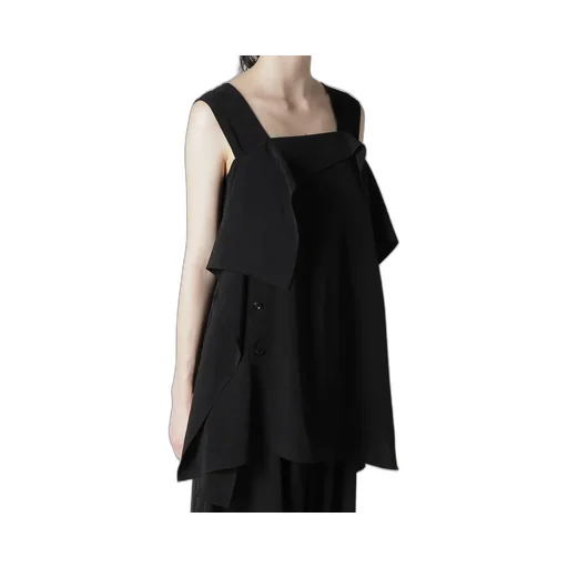 Ta/Pe Crepe De Chine Flare Sleeveless Blouse