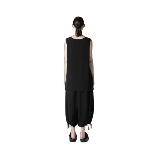 Ta/Pe Crepe De Chine Flare Sleeveless Blouse