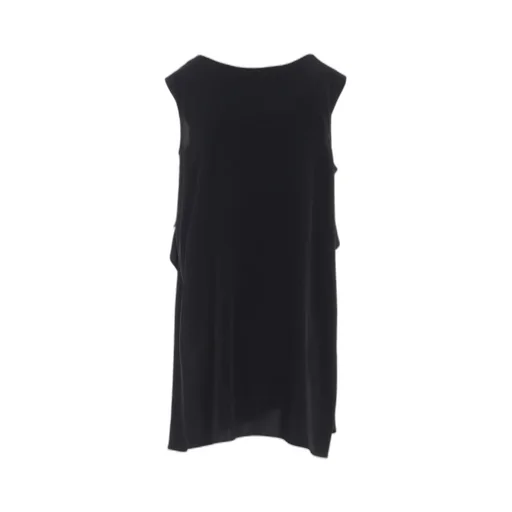 Ta/Pe Crepe De Chine Flare Sleeveless Blouse