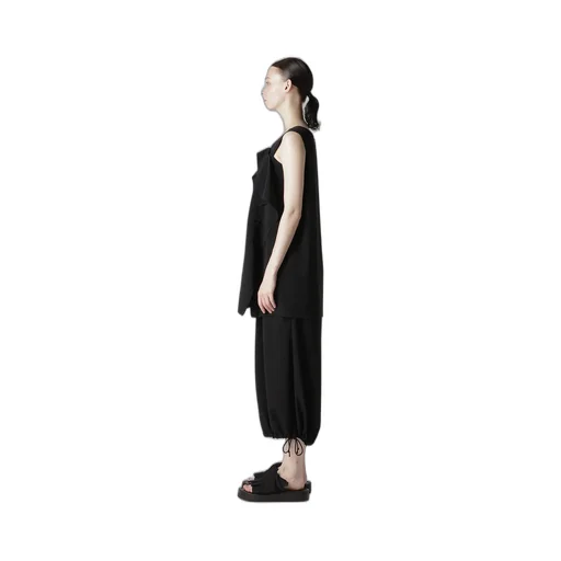 Ta/Pe Crepe De Chine Flare Sleeveless Blouse