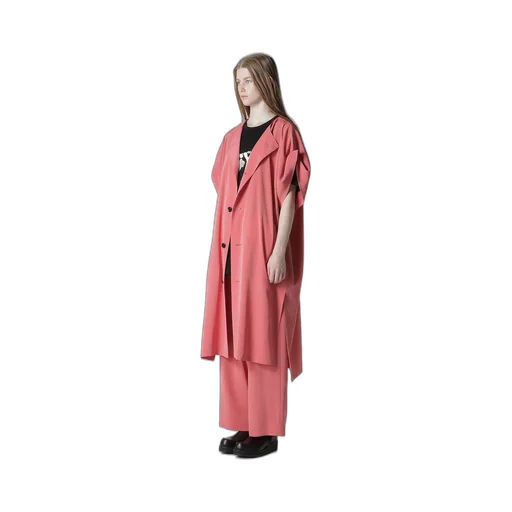 Ta/Pe Crepe De Chine Rolled Up Sleeve Dress