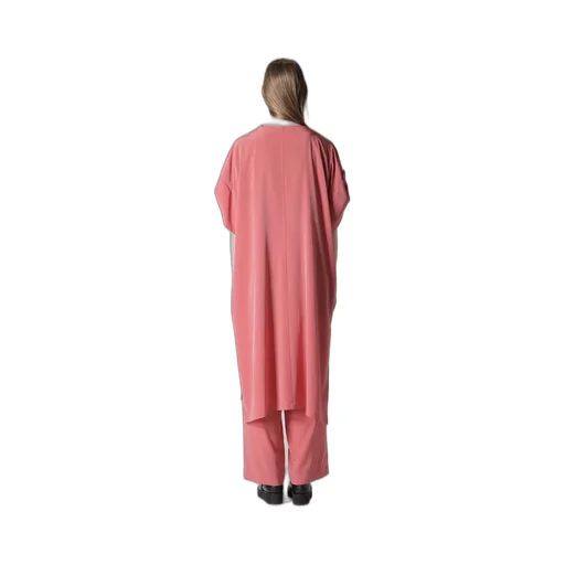 Ta/Pe Crepe De Chine Rolled Up Sleeve Dress