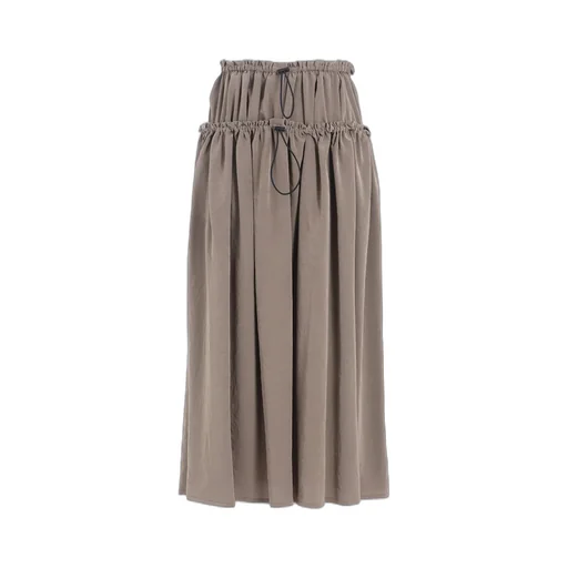 Ta/Pe Crepe De Chine Double Gathered Skirt