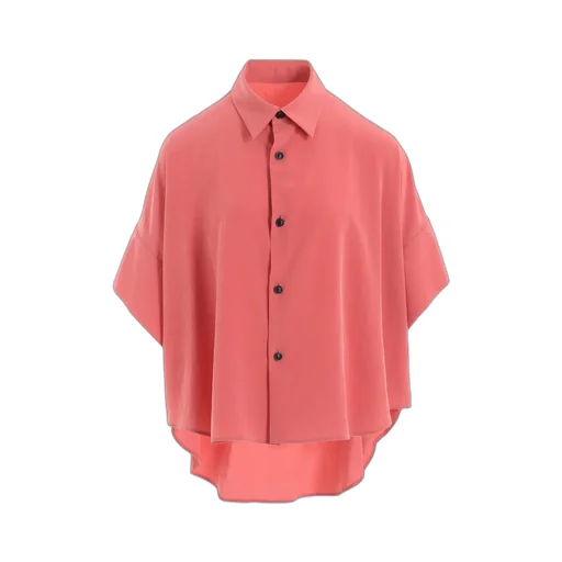 Ta/Pe Crepe De Chine Short Cuffs Blouse
