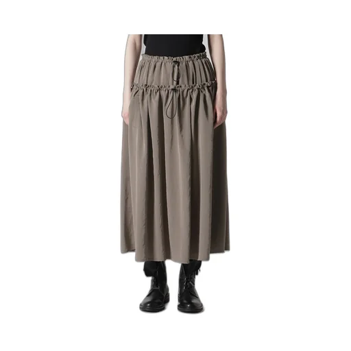 Ta/Pe Crepe De Chine Double Gathered Skirt