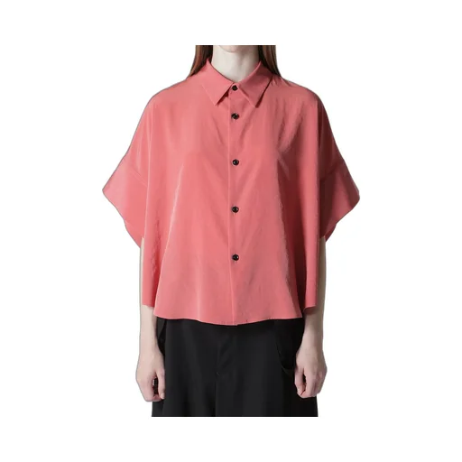 Ta/Pe Crepe De Chine Short Cuffs Blouse