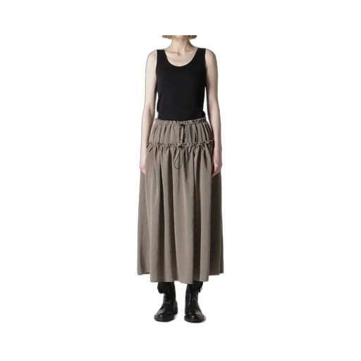 Ta/Pe Crepe De Chine Double Gathered Skirt