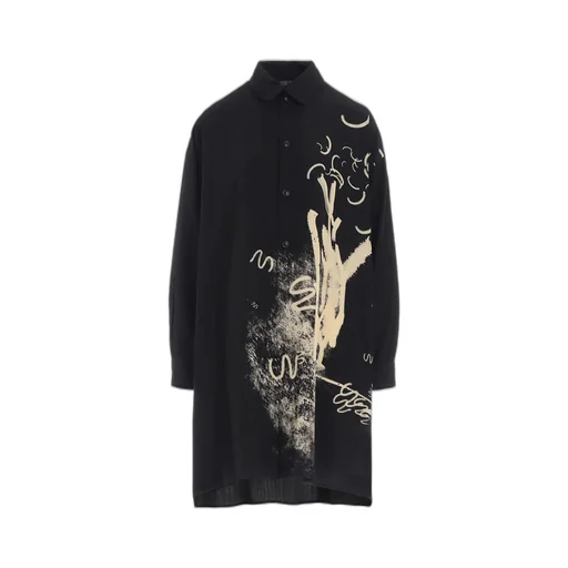 Cupro Dungaree Print Big Shirt Y