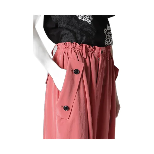 Ta/Pe Crepe De Chine Elastic Waist Pants