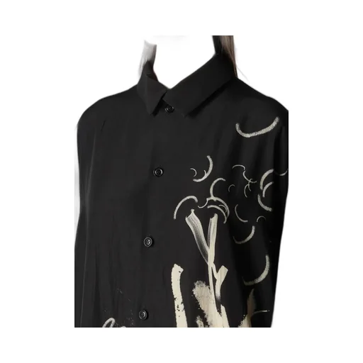 Cupro Dungaree Print Big Shirt Y
