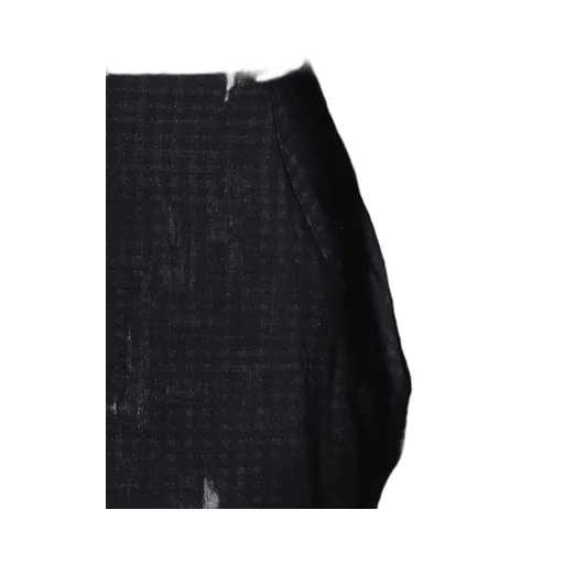 Damaged Gingham Jacquard Wrap Coat