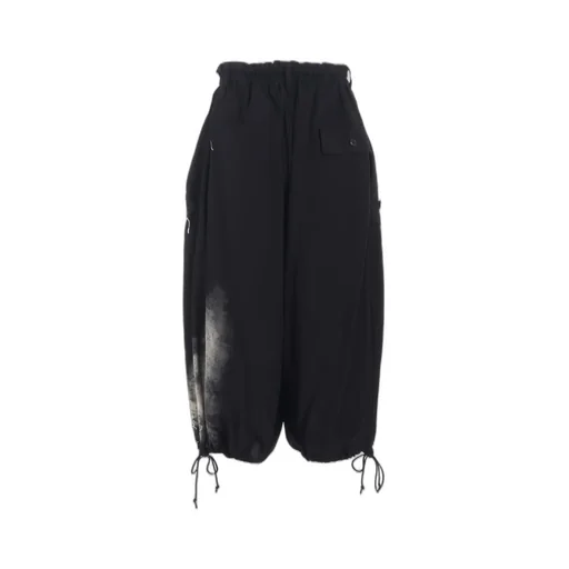 Cupro Dungaree Print Elastic-Waist Pants Y