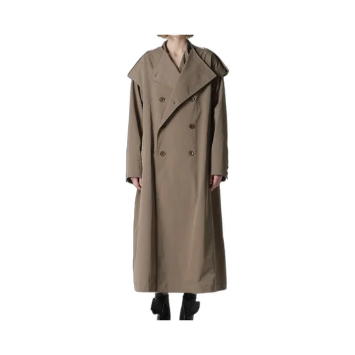 Pe Twill Water Repellent Collarless Trench Coat