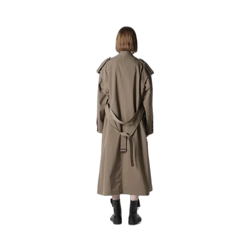 Pe Twill Water Repellent Collarless Trench Coat