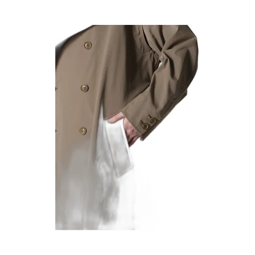 Pe Twill Water Repellent Collarless Trench Coat