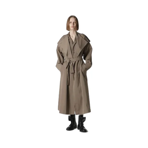 Pe Twill Water Repellent Collarless Trench Coat