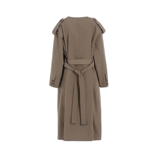 Pe Twill Water Repellent Collarless Trench Coat