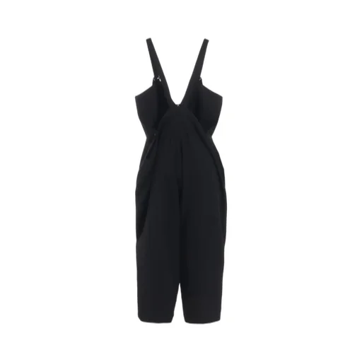 Wool Gabardine Strap Overalls