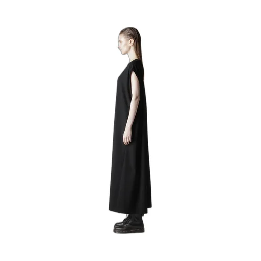 Wool Gabardine Right Side Gathered Dress