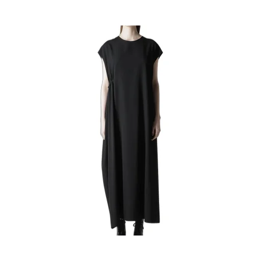 Wool Gabardine Right Side Gathered Dress