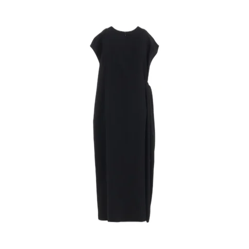 Wool Gabardine Right Side Gathered Dress