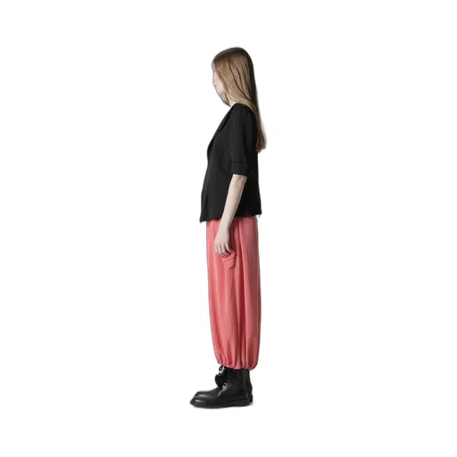 Wool Gabardine Collarless Short Jacket