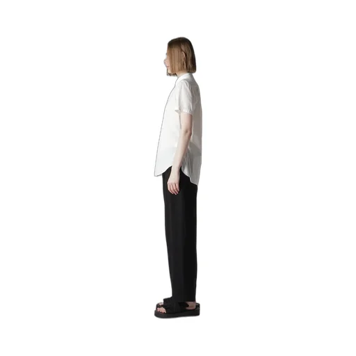 Cotton Lawn Round Collar Shirt