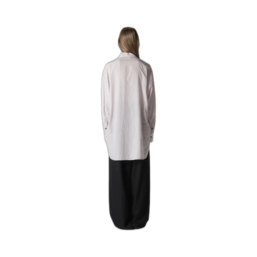 Cellulose Stripe Square-Collar Shirt