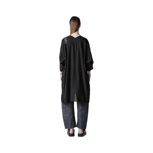 Cotton Lawn Arranged Sleeve V Neck Dress