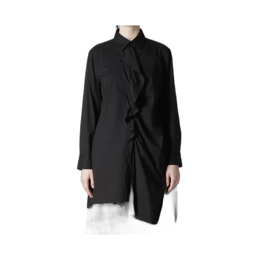 Cotton Lawn Frill Shirt