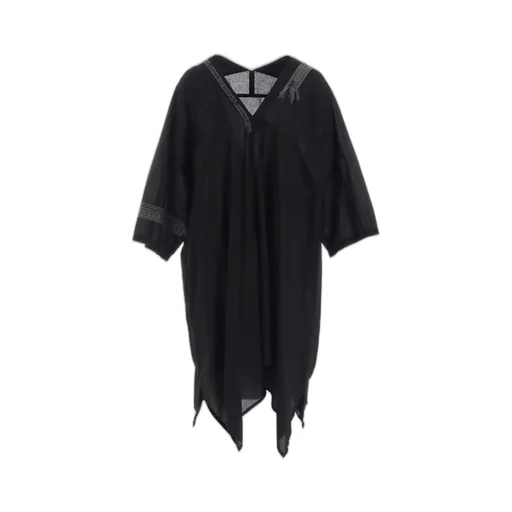 Cotton Lawn Arranged Sleeve V Neck Dress